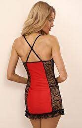 Koszulka Hemera czerwono-czarna z czerwonymi stringami, LivcoCorsetti