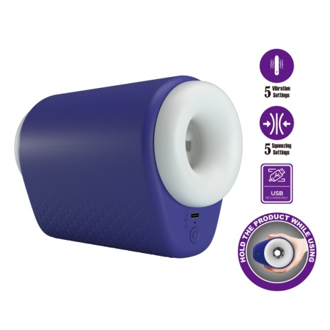 Masturbator, masażer penisa DJ Lady, wibracje i zasysanie, USB