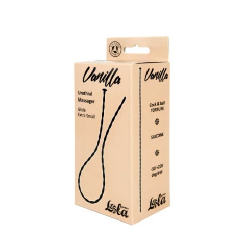 Dilator długi, giętki, silikon, żebrowany, 30 cm, bez wibracji, Vanilla