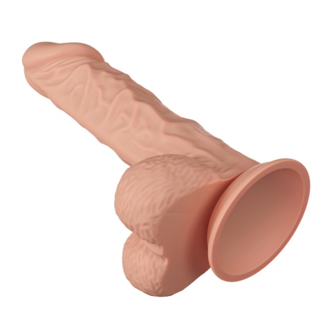 Dildo na przyssawce, Burag 9,4", bez wibracji, TPE, duże