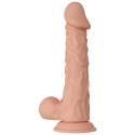 Dildo na przyssawce, Burag 9,4", bez wibracji, TPE, duże