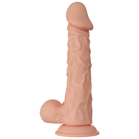 Dildo na przyssawce, Burag 9,4", bez wibracji, TPE, duże
