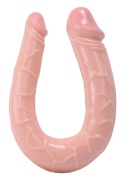 Dildo podwójne Fallo Realistico U-Shaped, zagięte, PVC