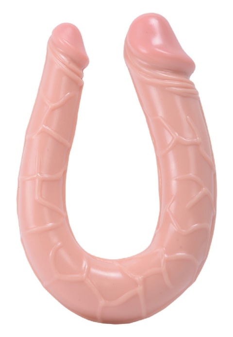 Dildo podwójne Fallo Realistico U-Shaped, zagięte, PVC