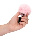 Korek analny metalowy z pomponem, Bunny Tail