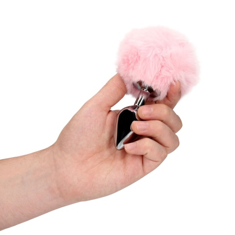 Korek analny metalowy z pomponem, Bunny Tail