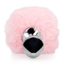 Korek analny metalowy z pomponem, Bunny Tail