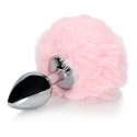 Korek analny metalowy z pomponem, Bunny Tail