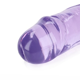 Krystaliczne, długie dildo dwustronne 18'', PVC, giętkie