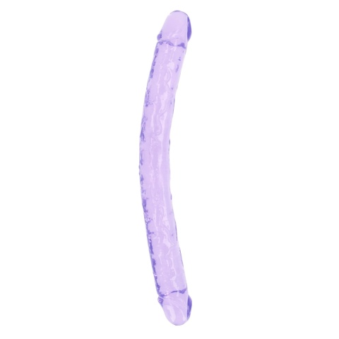 Krystaliczne, długie dildo dwustronne 18'', PVC, giętkie