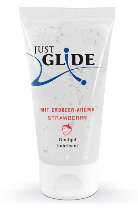 Lubrykant/żel wodny klasy medycznej, Just Glide Strawberry, zapach truskawek tubka 50 ml.