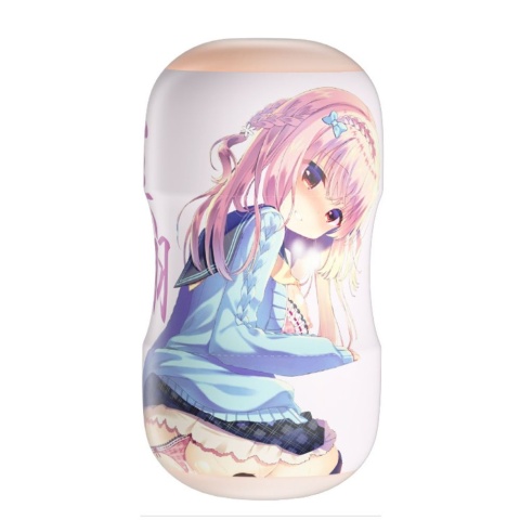 Masturbator bez wibracji, mały masażer penisa, ANIME, dwustronny (wagina, anus)