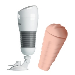 Masturbator, sztuczna pochwa HEDY, w puszcze, na przyssawce przegubowej, wagina bez wibracji