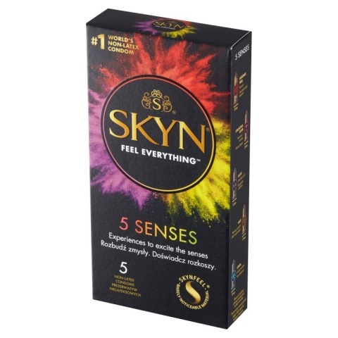 Prezerwatywy bez lateksu, SKYN 5 Senses, pudelko 5 szt