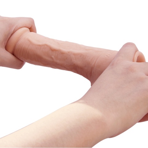 Dildo na przyssawce, Johnson 9.2, z dużą główką, TPE, bez wibracji