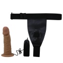 Strap-on, proteza penisa, pełny penis na uprzęży, Harness Briefs Draven, do zakładania przez mężczyznę, wibracje,