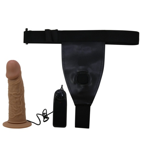 Strap-on, proteza penisa, pełny penis na uprzęży, Harness Briefs Draven, do zakładania przez mężczyznę, wibracje,