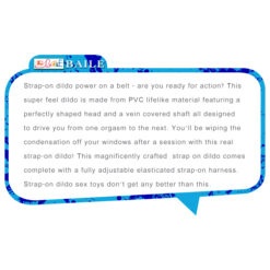 Strap-on, wersja zakładana przez kobietę, dildo z jądrami, bez wibracji, PVC, Baile2