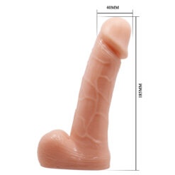 Strap-on, wersja zakładana przez kobietę, dildo z jądrami, bez wibracji, PVC, Baile2