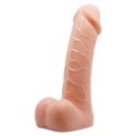 Strap-on, wersja zakładana przez kobietę, dildo z jądrami, bez wibracji, PVC, Baile2
