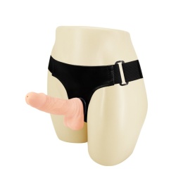 Strap-on, wersja zakładane przez kobietę, dildo z jądrami, bez wibracji, TPR