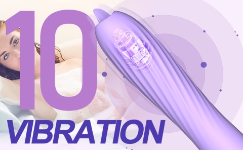 Wibrator podgrzewany z językiem na czubku, giętki, wodoodporny silikon