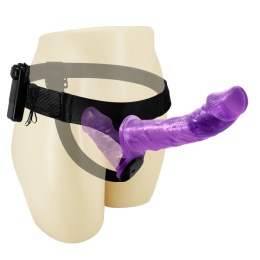 Strap-on podwójny, wibrujący, Ultra Passionate Harness, do zakładania przez kobietę, cielisty