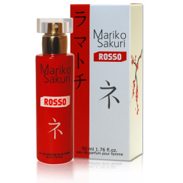 Perfumy damskie z feromonami, Mariko Sakuri Rosso, 50 ml, atomizer.