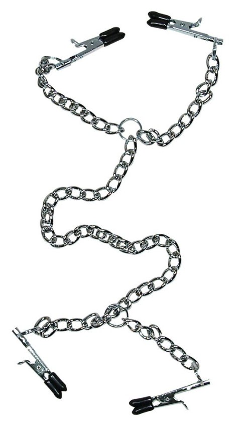 Metalowe klamerki na sutki i wargi sromowe Sextreme Fetish Collection