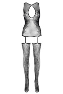 Bodystocking z elastycznej siatki typu kabaretka, Melanie