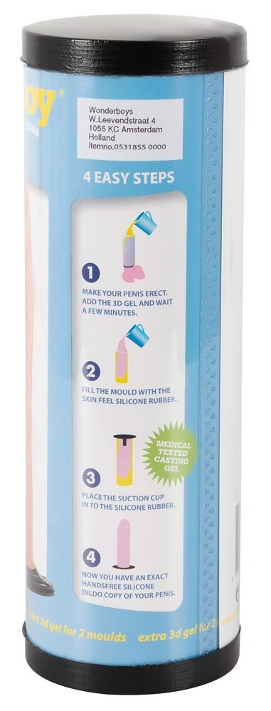 Cloneboy - zestaw do samodzielnego wykonania kraftowego, silikonowego dilda na przyssawce