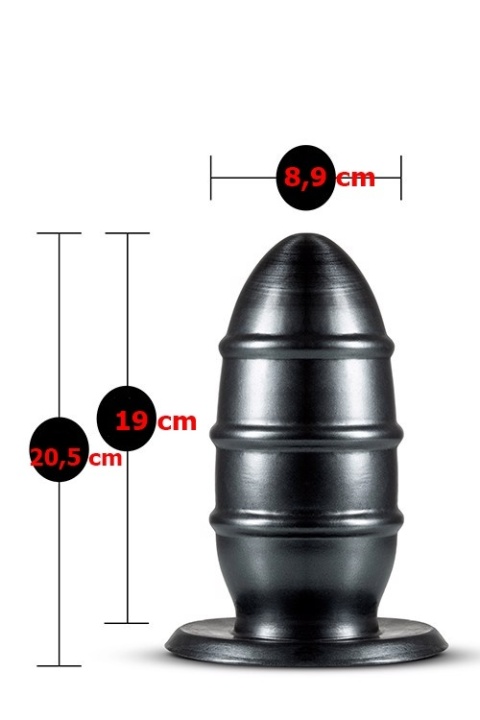 Dildo JET, analne, gigant na przyssawce, PVC, bez wibracji
