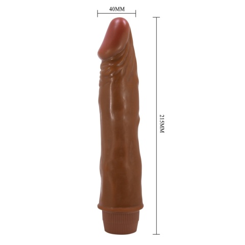 Dildo z wibracjami (wibrator realistyczny) Barbara 8,3", baterie, TPR