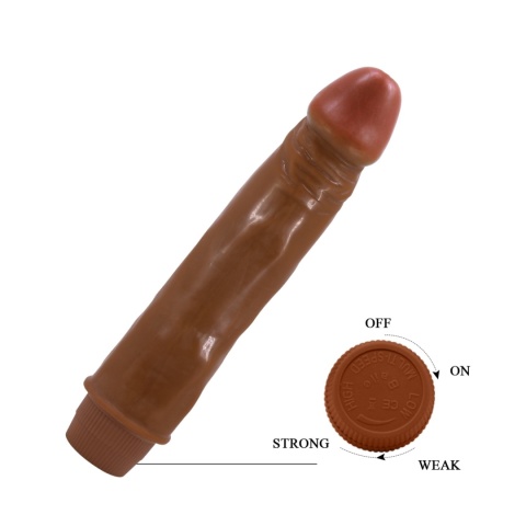 Dildo z wibracjami (wibrator realistyczny) Barbara 8,3", baterie, TPR
