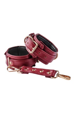 Kajdanki na nogi, Blaze Elite, skóra syntetyczna, metal w kolorze złotym