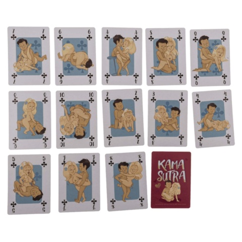 Klasyczne karty do gry, z pozycjami kamasutry, 54 sztuki.