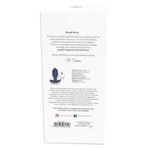 Korek analny z wibracjami i pilotem bezprzewodowym, Victoria, można nosić w każdej pozycji, silikon, USB