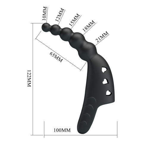 Nakładka na palec, wibrująca, Jordin, masażer punktu G lub prostaty, silikon, USB, Pretty Love