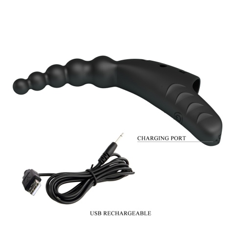 Nakładka na palec, wibrująca, Jordin, masażer punktu G lub prostaty, silikon, USB, Pretty Love