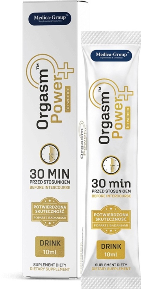 Orgasm Power, suplement diety dla kobiet, podnosi libido, ułatwia osiągnięcie orgazmu, saszetka z płynem 10ml