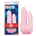 Podwójne, okazałe dildo na przyssawce, High Rubber 7.9, bez wibracji,PVC