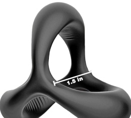 Potrójny pierścień erekcyjny na pe isa i jądra, bez wibracji, silikon, Luxury Play