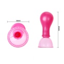 Wibrujące pompki na sutki, różowe, pilot na kablu, na baterie