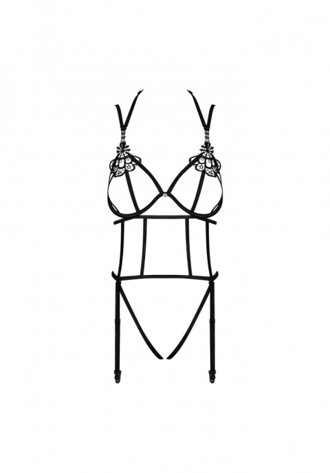 Body - uprząż -bodystocking: komplet bielizny erotycznej z pasków, Clara, LivcoCorsetti