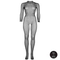Bodystocking Le Desir Queen Size, czarne, siatka o małych oczkach