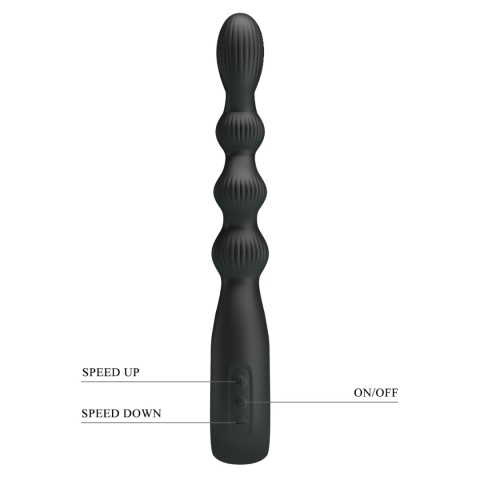 Dildo analne Federer, o zmiennej średnicy, z wibracjami, (bardzo cichy wibrator analny),,silikon, USB