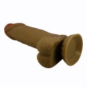 Dildo na przyssawce, Duvall Sliding Skin 7,6, TPR, bez wibracji, z kręgosłupem i przesuwną skórą, Baile