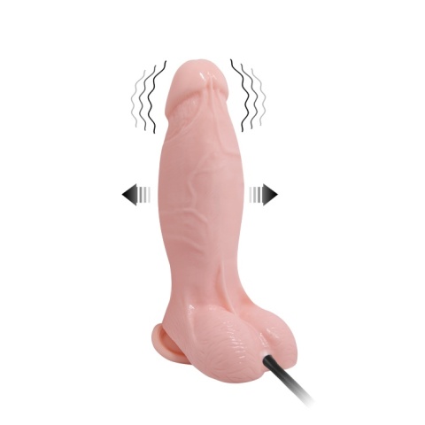 Dildo na przyssawce, pompowane, wibrujące, TPR, Inflatable Baile