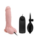 Dildo na przyssawce, pompowane, wibrujące, TPR, Inflatable Baile