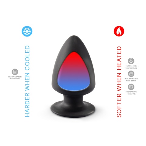 Korek analny XXL na przyssawce, silikon termoaktywny o podwójnej gęstości, premium, Silex-D